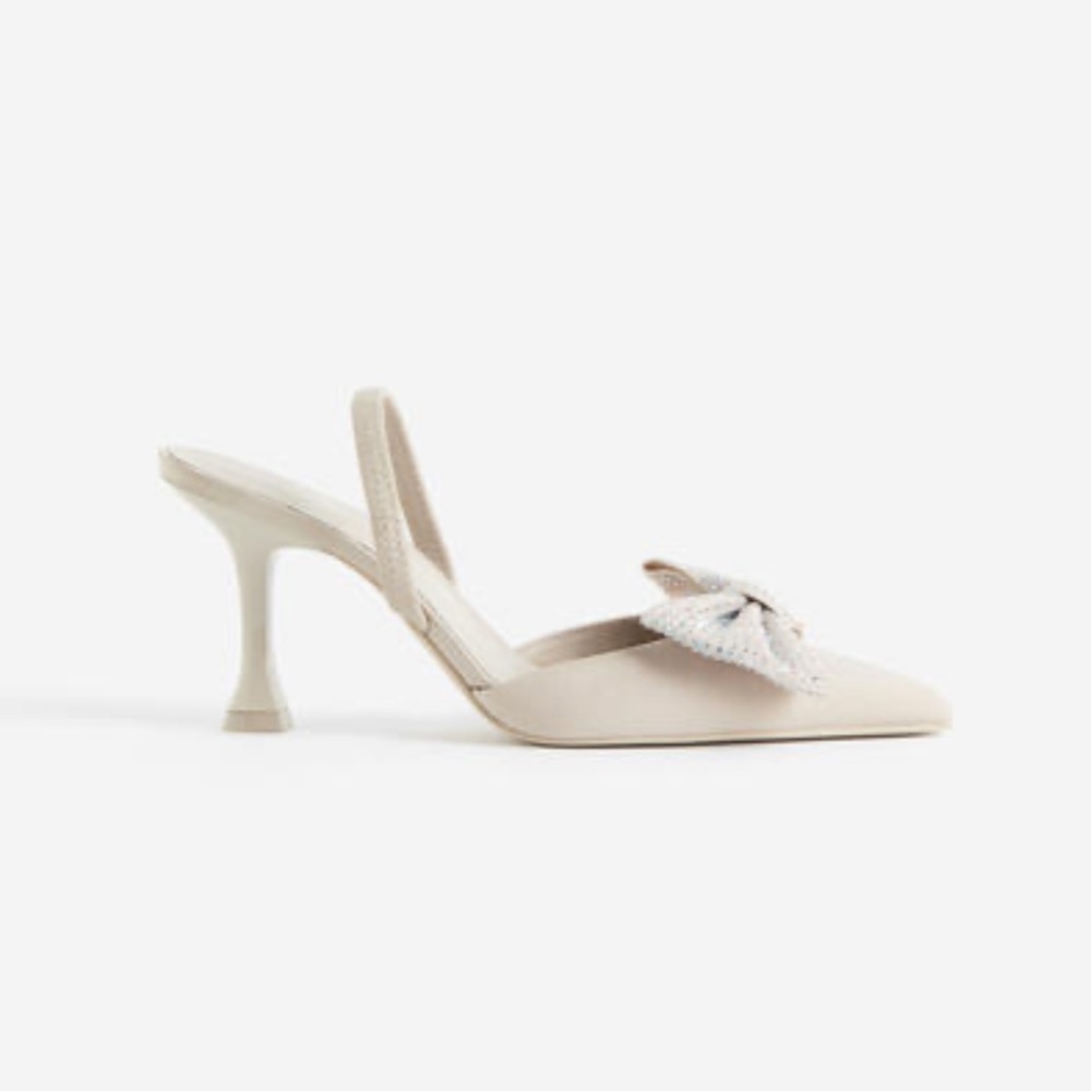 H&M Bow Detail Slingback Heels